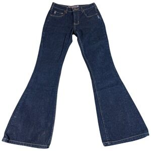 Vintage Silver Co. Flare Jeans Womens 27 Blue Stretch Dark Wash Casual Outdoor
